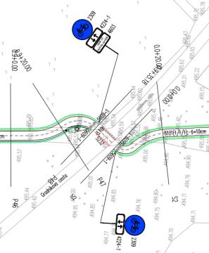 Križanje kolesarske poti z Gradnikovo cesto